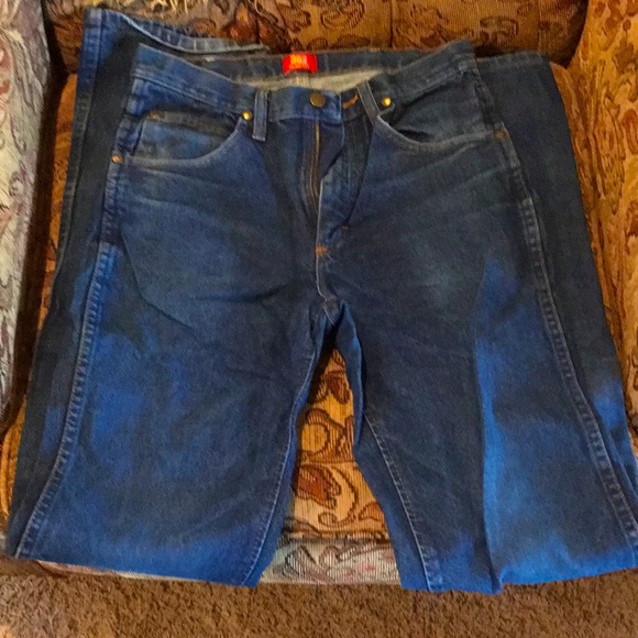 Mens Slim Fit Bootcut Wrangler Jeans - Picture 2 of 5